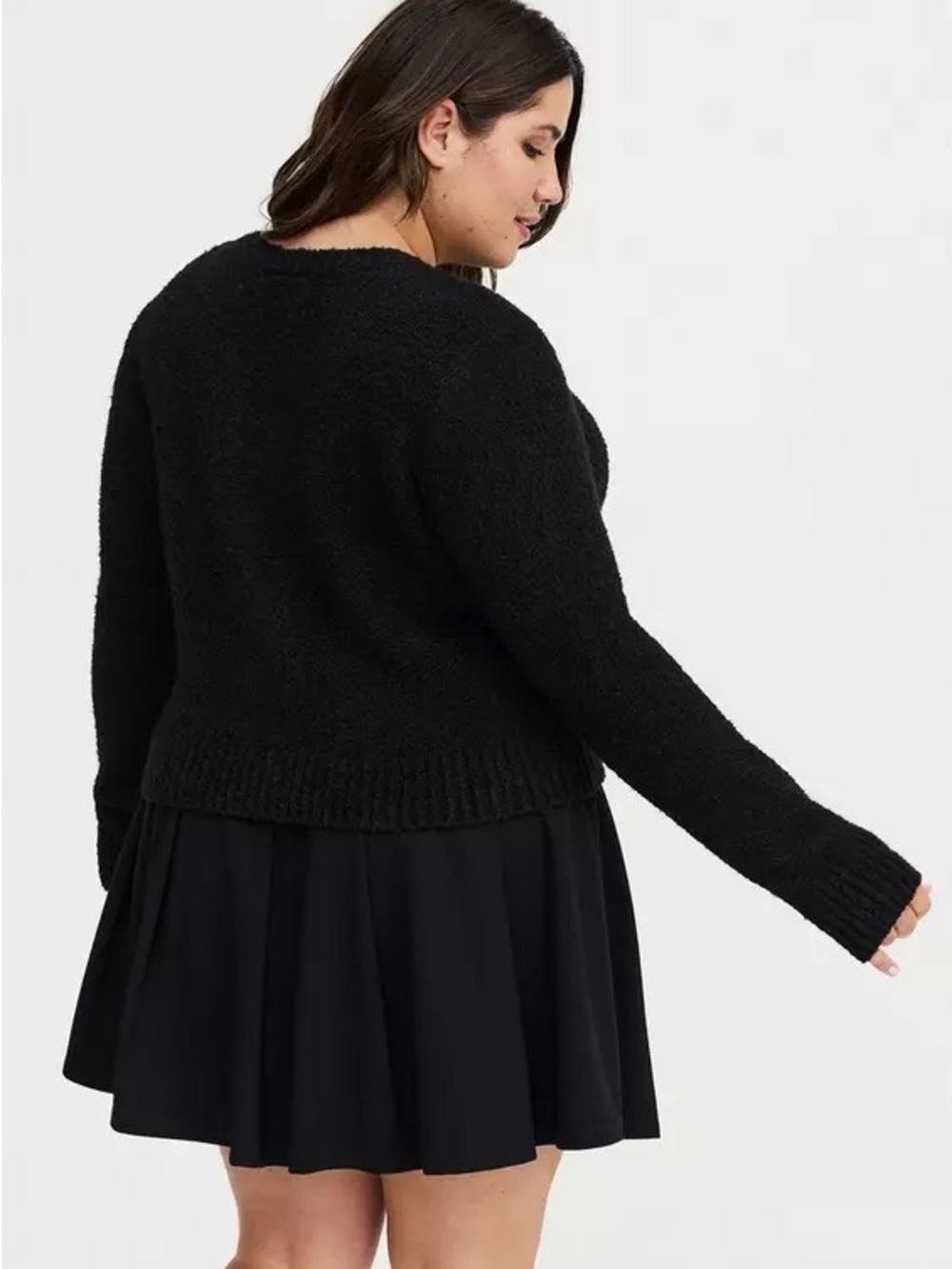 Torrid Boucle Embellished Crew Neck Cardigan Plus Size 3X (22-24) NWT - Picture 5 of 9